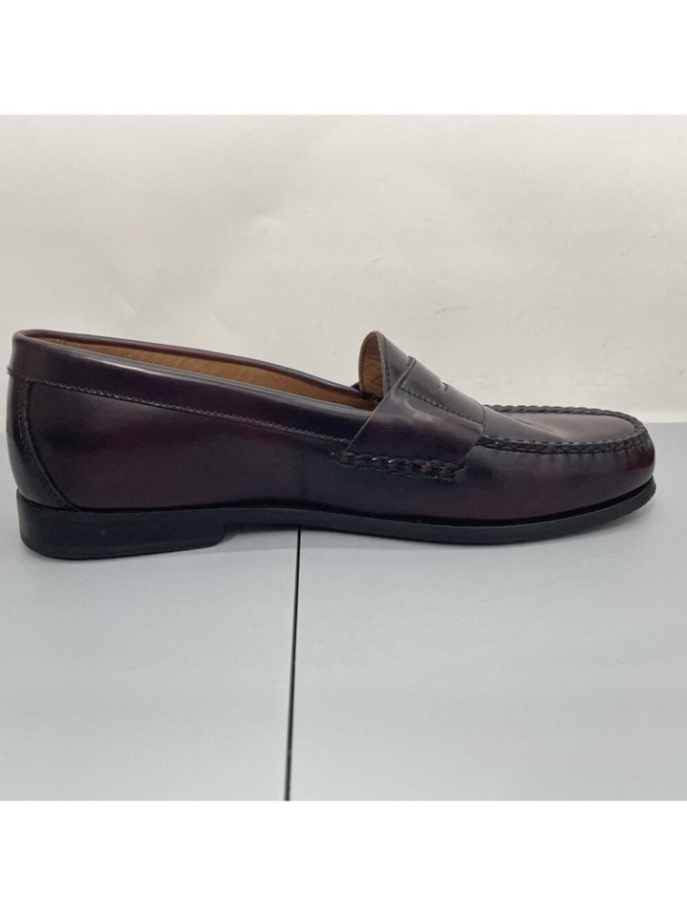 Johnston & Murphy Hayes Penny Loafers Shoes Comfort Leather Burgundy Mens 12 - Picture 12 of 14